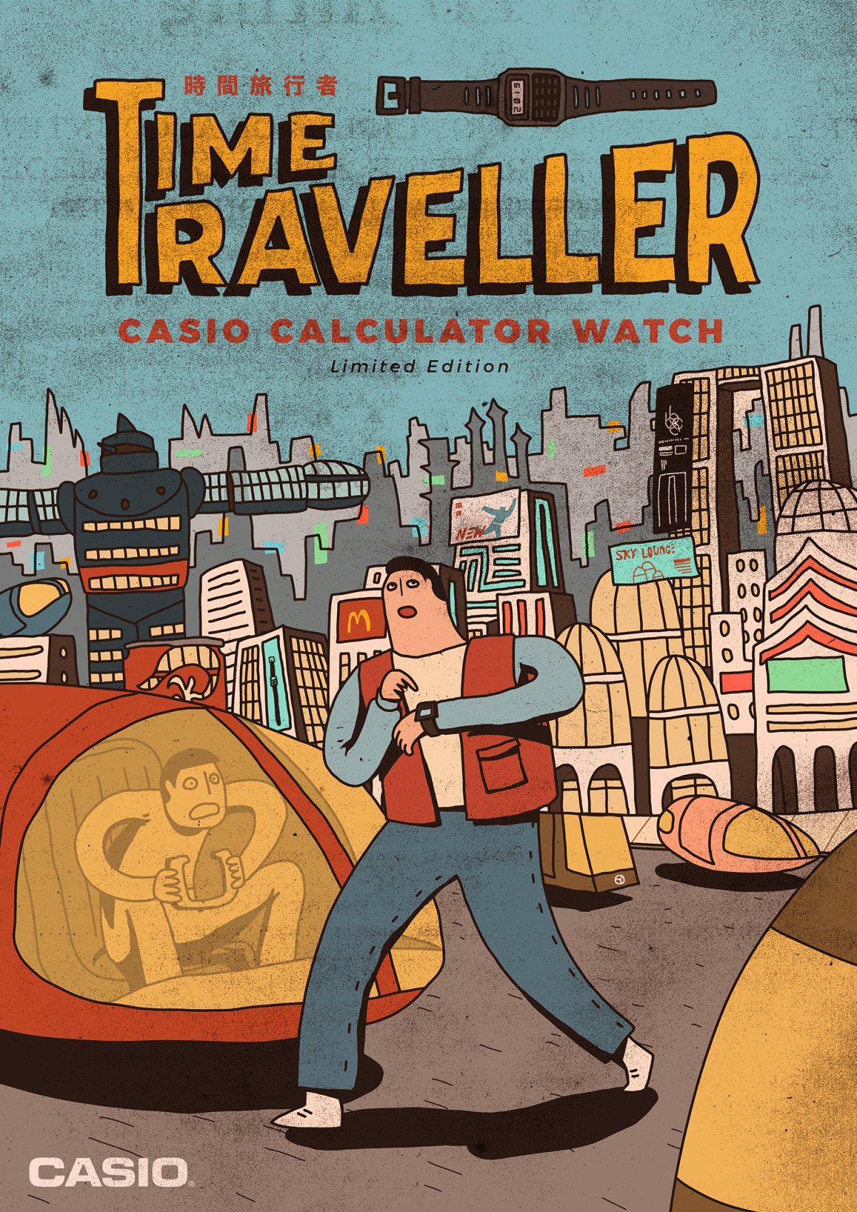 TIME TRAVELLER CASIO Calculator Watch Poster 1.jpg