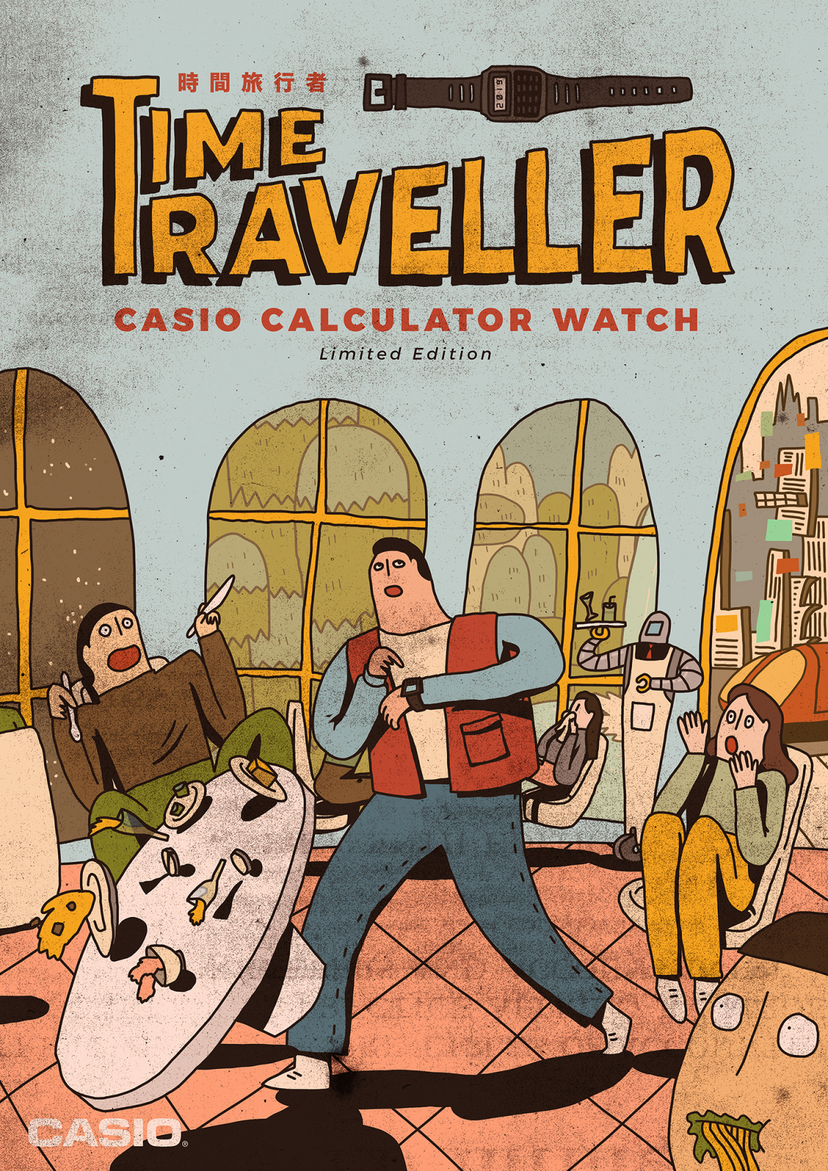 TIME TRAVELLER CASIO Calculator Watch Poster 3.jpg